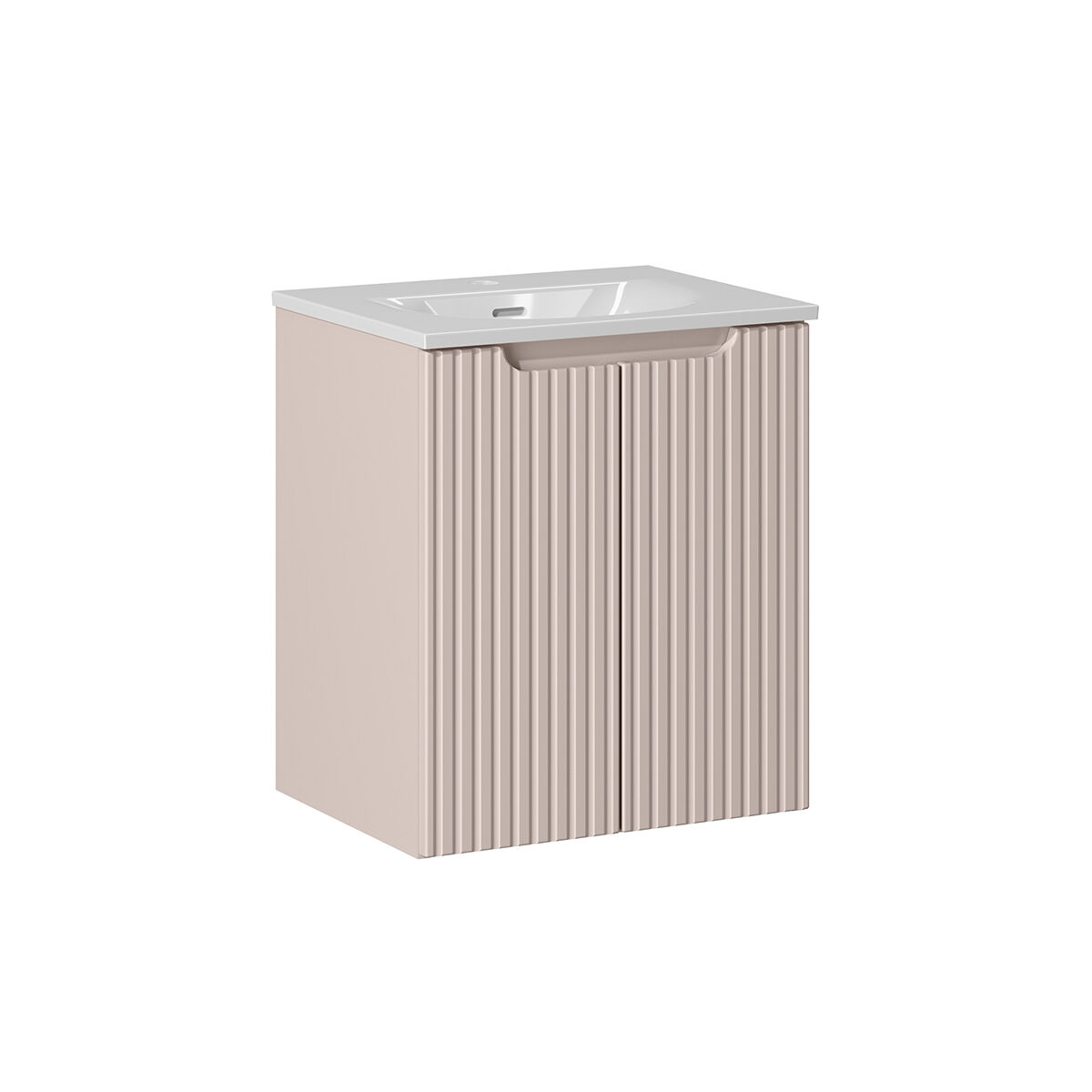 Mueble lavabo individual encastrado 2 puertas Riva 50