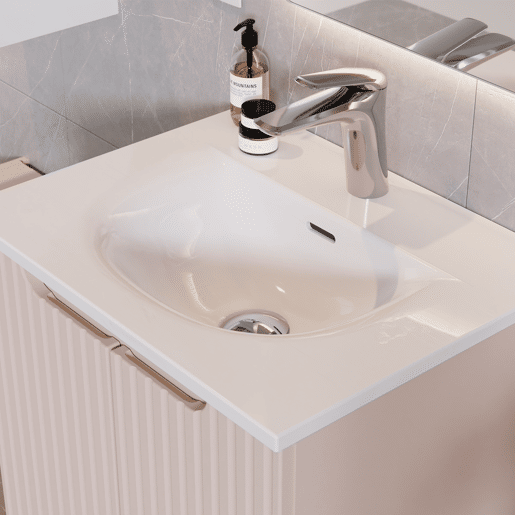 Móvel simples lavatório embutido 50cm 2 portas Riva Caxemira Móvel simples lavatório embutido 50cm 2 portas Riva Caxemira