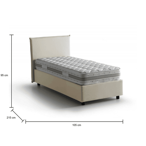 Cama de solteiro de tecido