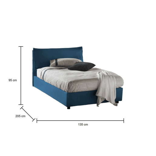 Cama quadrada e meia de tecido