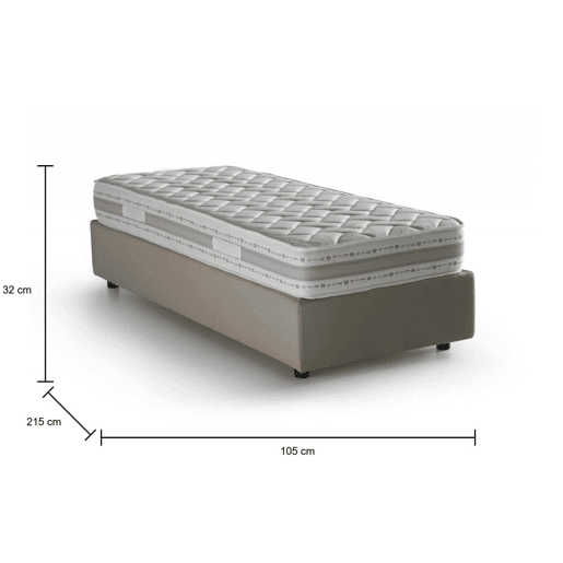 Cama de solteiro de tecido Cama de solteiro de tecido