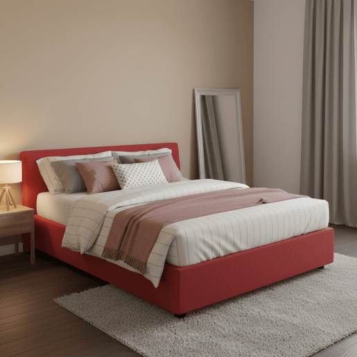 Cama quadrada e meia de tecido