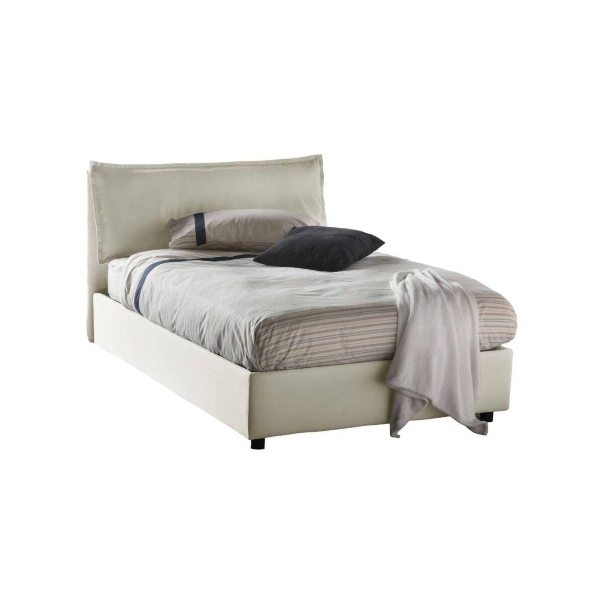 Cama quadrada e meia de tecido 135x215 Beige