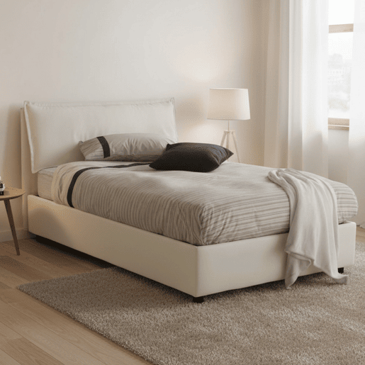 Cama quadrada e meia de tecido