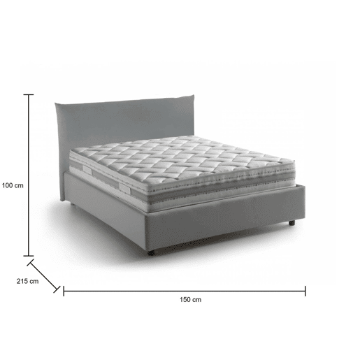 Cama quadrada e meia de tecido