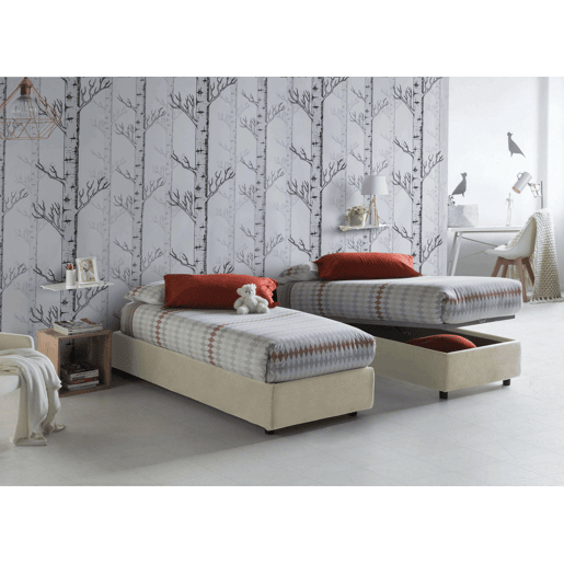 Cama de solteiro de tecido