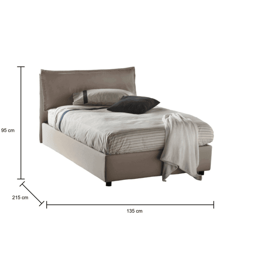 Cama quadrada e meia de tecido