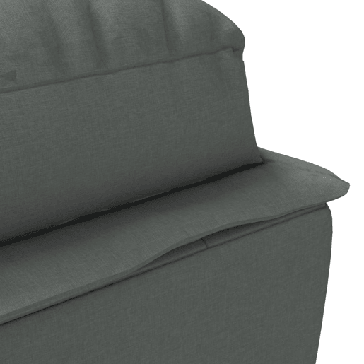 vidaXL Chaise lounge de massagem com almofadões tecido cinzento-escuro