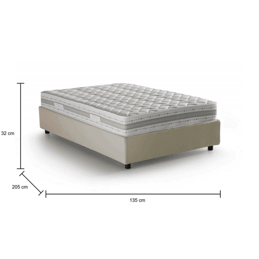 Cama quadrada e meia de tecido