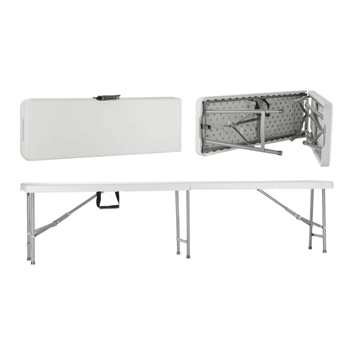 Pack de 2 bancos dobráveis u200Bu200Bpara catering branco 180x28x43cm Thinia Home