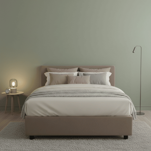 Cama quadrada e meia de tecido