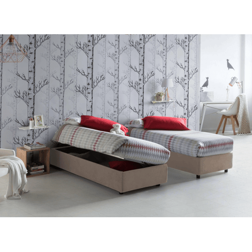 Cama quadrada e meia de tecido