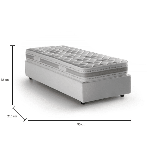 Cama de solteiro de tecido