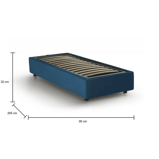 Cama de solteiro de tecido Cama de solteiro de tecido