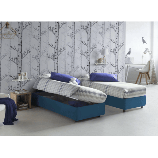 Cama de solteiro de tecido Cama de solteiro de tecido