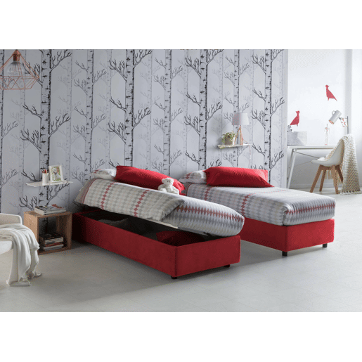 Cama de solteiro de tecido Cama de solteiro de tecido