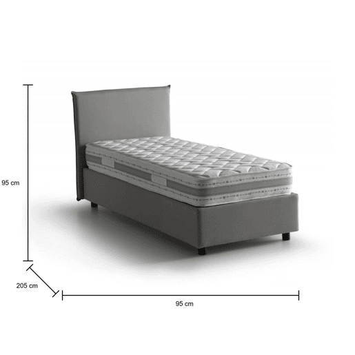 Cama de solteiro de tecido