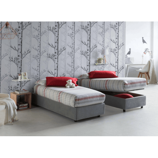 Cama de solteiro de tecido