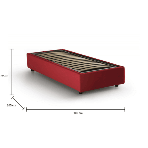 Cama de solteiro de tecido Cama de solteiro de tecido