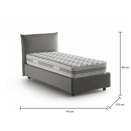 Cama de solteiro de tecido Cama de solteiro de tecido