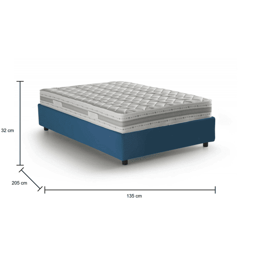 Cama quadrada e meia de tecido