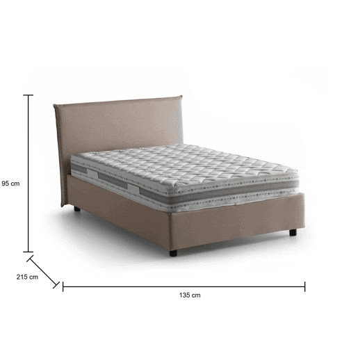 Cama quadrada e meia de tecido
