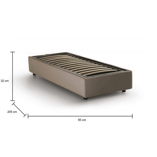 Cama de solteiro de tecido
