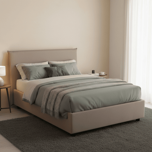 Cama quadrada e meia de tecido
