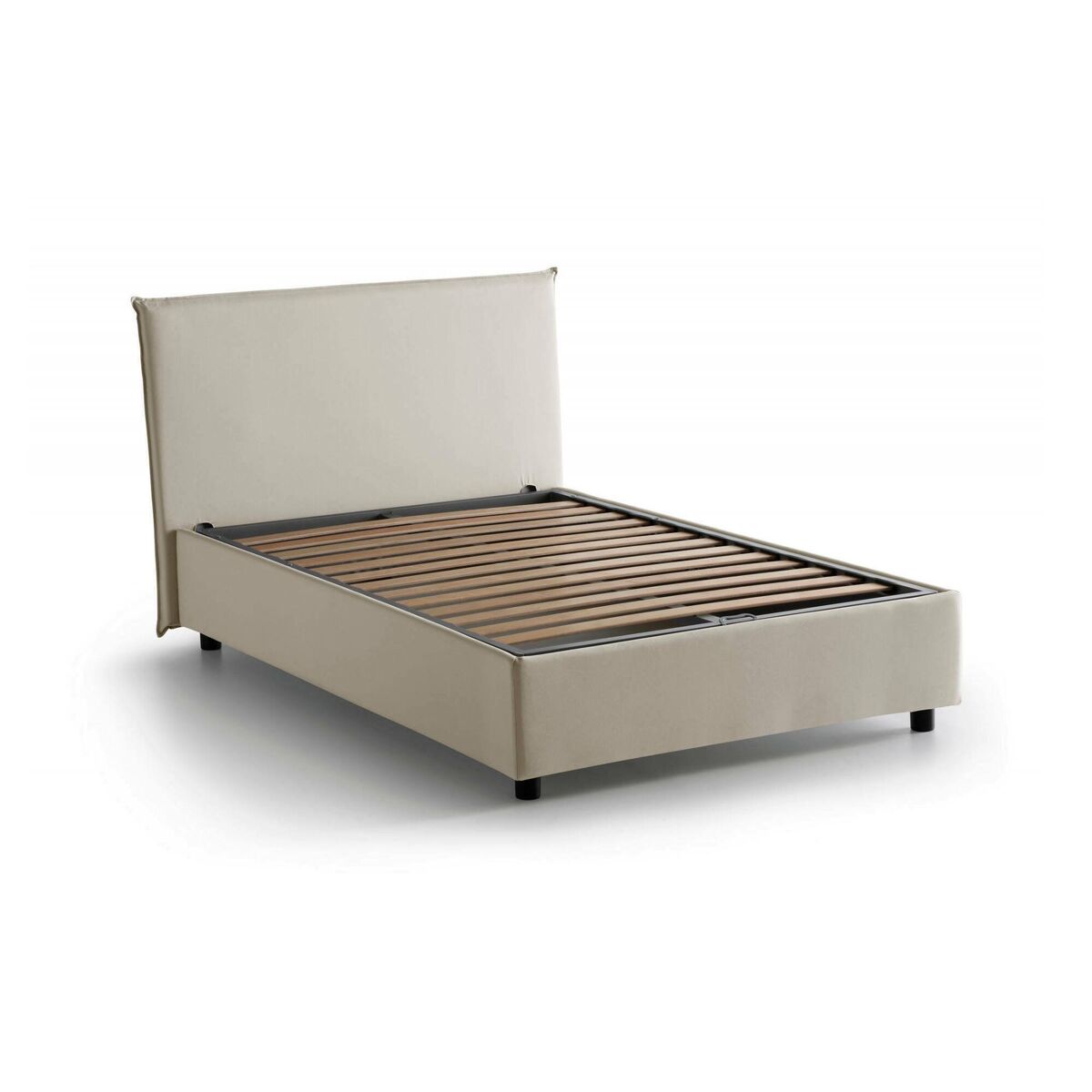 Cama quadrada e meia de tecido 205x135 Beige