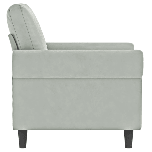 vidaXL Poltrona 60 cm veludo cinzento-claro vidaXL Poltrona 60 cm veludo cinzento-claro