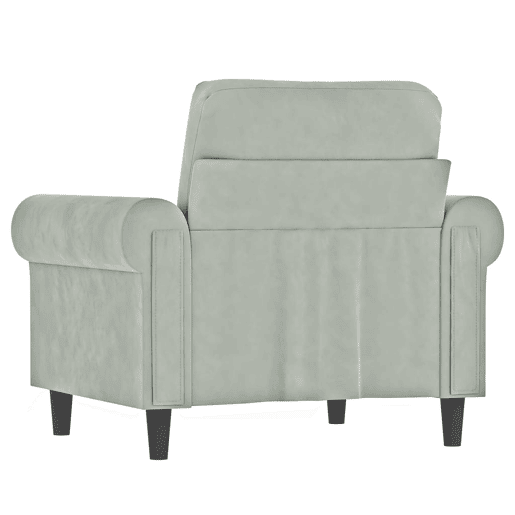 vidaXL Poltrona 60 cm veludo cinzento-claro vidaXL Poltrona 60 cm veludo cinzento-claro