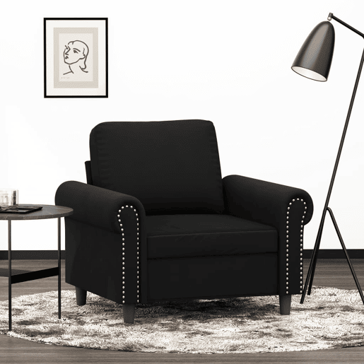 vidaXL Poltrona 60 cm veludo preto vidaXL Poltrona 60 cm veludo preto