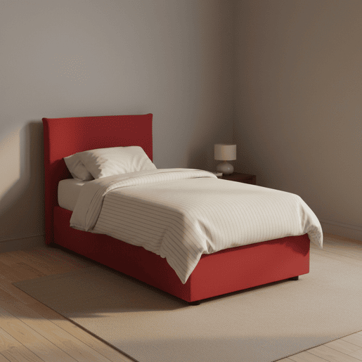 Cama de solteiro de tecido Cama de solteiro de tecido
