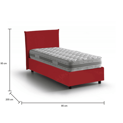 Cama de solteiro de tecido Cama de solteiro de tecido