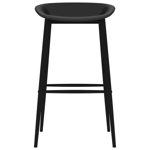 vidaXL Cadeiras de bar 2 pcs preto