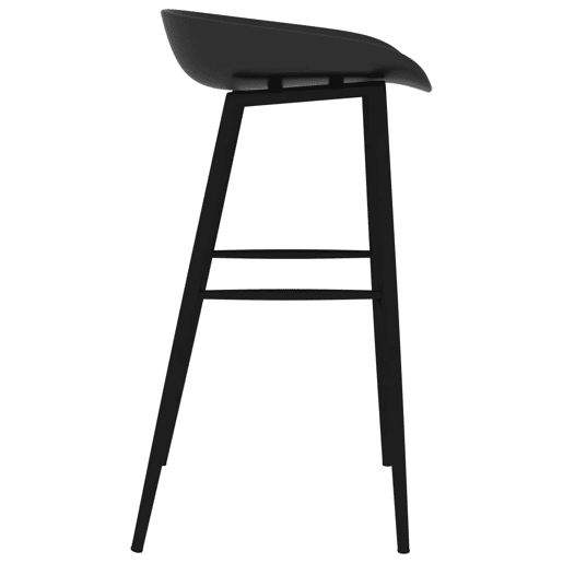 vidaXL Cadeiras de bar 2 pcs preto