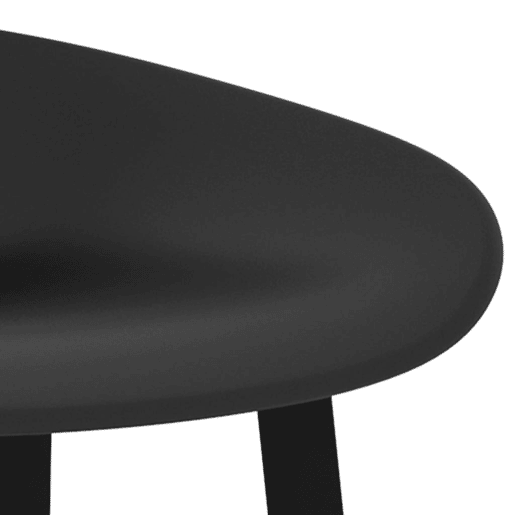 vidaXL Cadeiras de bar 2 pcs preto
