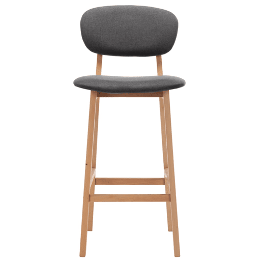 vidaXL Bancos de bar 2 pcs tecido cinzento-escuro