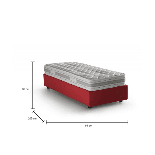 Cama de solteiro de tecido Cama de solteiro de tecido