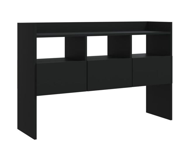 Vidaxl aparador de madera contrachapada negro 105x30x70 cm