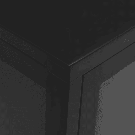 vidaXL Aparador 70x35x70 cm vidro e aço preto vidaXL Aparador 70x35x70 cm vidro e aço preto
