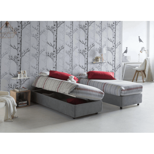 Cama de solteiro de tecido Cama de solteiro de tecido