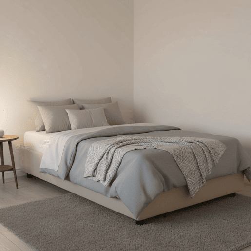 Cama quadrada e meia de tecido Cama quadrada e meia de tecido
