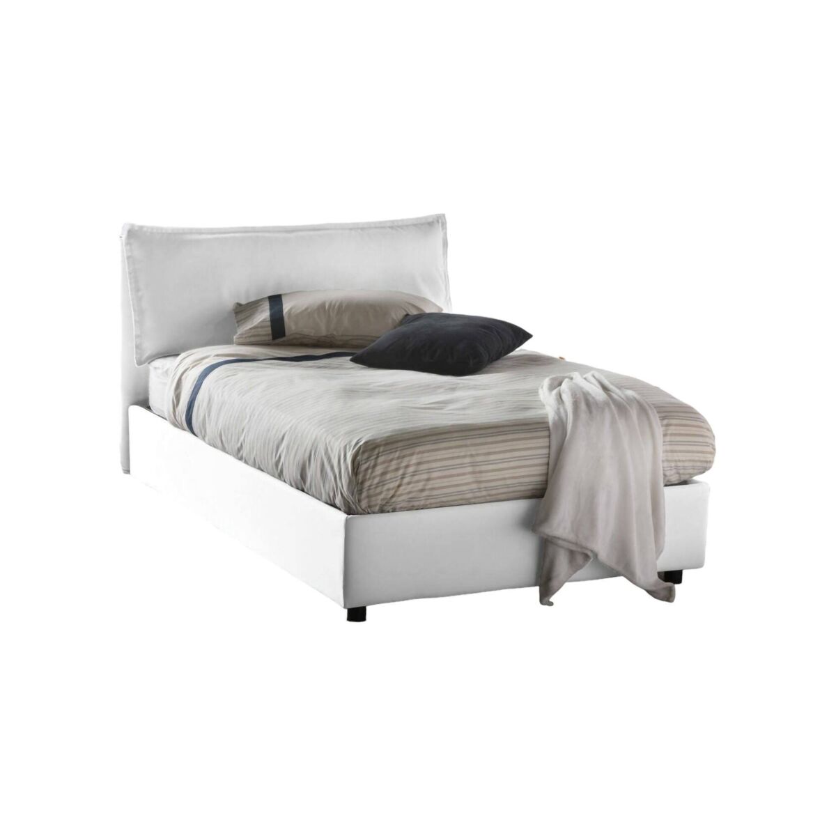 Cama quadrada e meia de tecido 135x215 Blanco