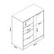 Aparador Varkaus con 4 cajones + 1 puerta MDF 80 Aparador Varkaus con 4 cajones + 1 puerta MDF 80 Natural/ Blanco