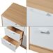 Aparador Varkaus con 4 cajones + 1 puerta MDF 80 Aparador Varkaus con 4 cajones + 1 puerta MDF 80 Natural/ Blanco