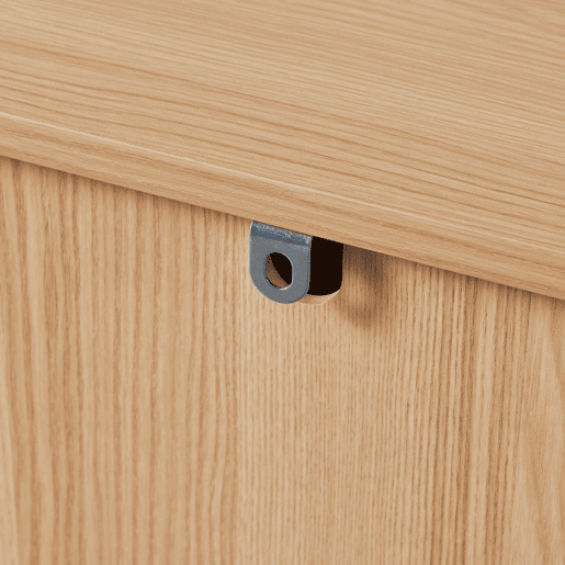 Aparador Varkaus com 4 gavetas + 1 porta MDF 90x80x40 cm - CarvalhoBranco en.casa.
