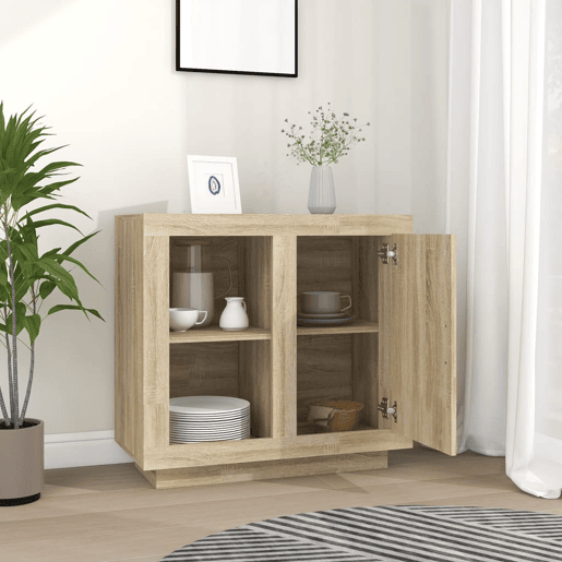 vidaXL Aparador 80x40x75 cm cor carvalho sonoma