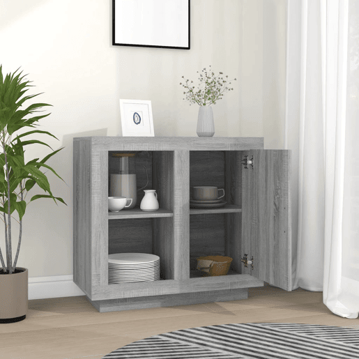 vidaXL Aparador 80x40x75 cm cinzento sonoma