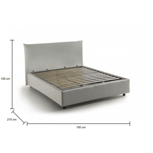 Cama quadrada e meia de tecido
